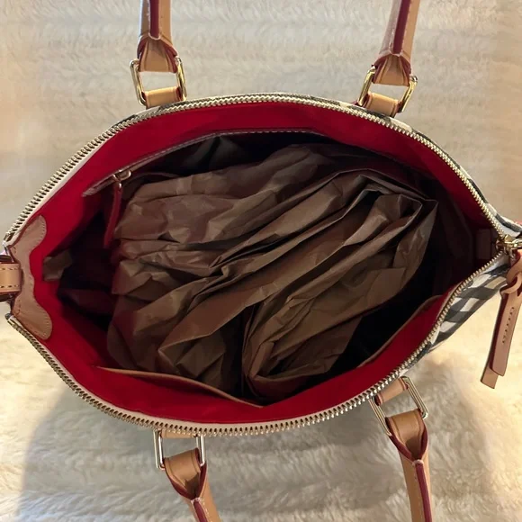 Rare Dooney & Bourke Gingham Audrey Satchel. EUC - Picture 4 of 10
